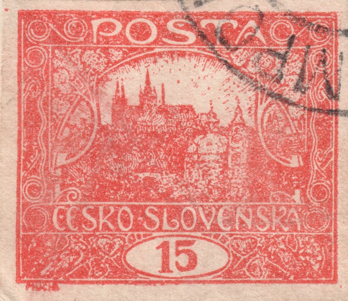 detail známky, pole 9/VII, s razítkem Humpolec