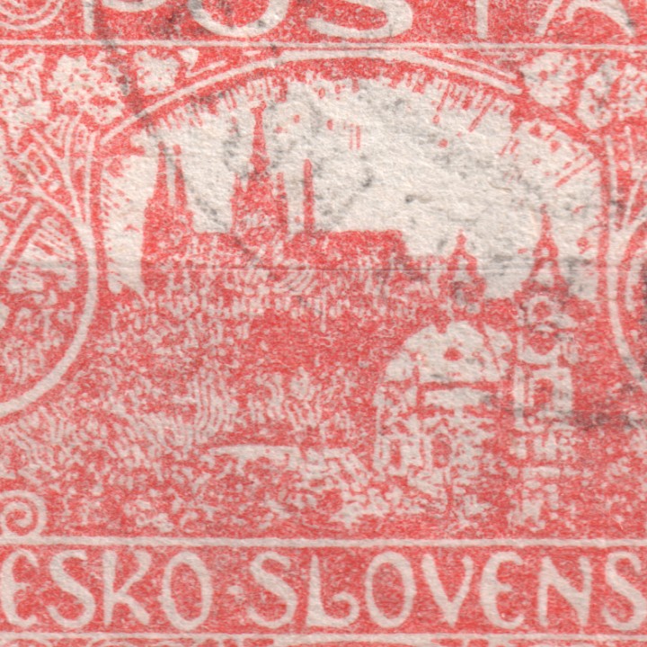 normalni tisk – detail Hradcan / normal print – detail of the castle