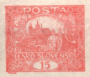 Kus 1 — Tisk na lepu. Kresba je na lepové straně