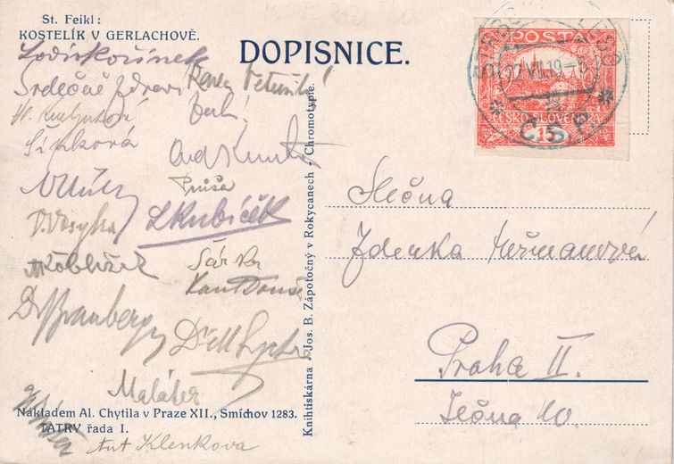15h — poštovní použití